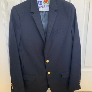 Lands End Boy's Hopsack Blue Blazer - size 20